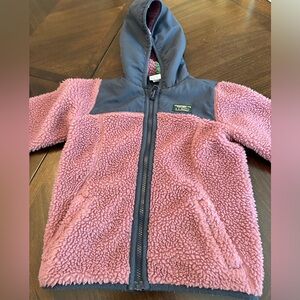 LL Bean fleece full zip jacket with hood